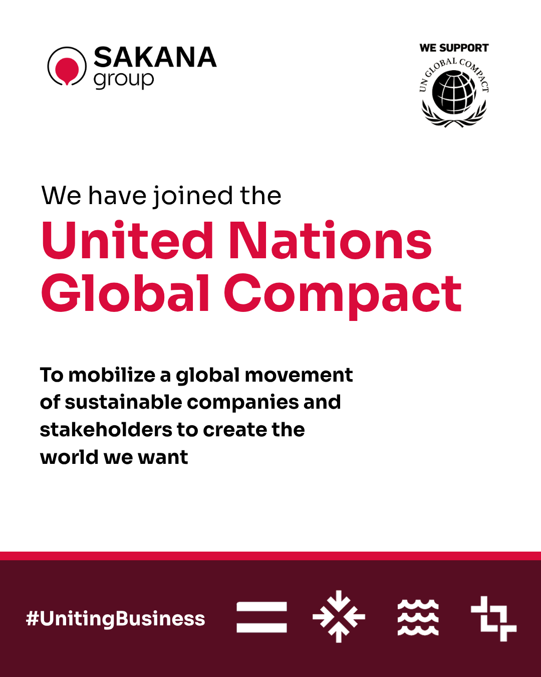 SAKANA Group se adhiere al Pacto Mundial de la ONU